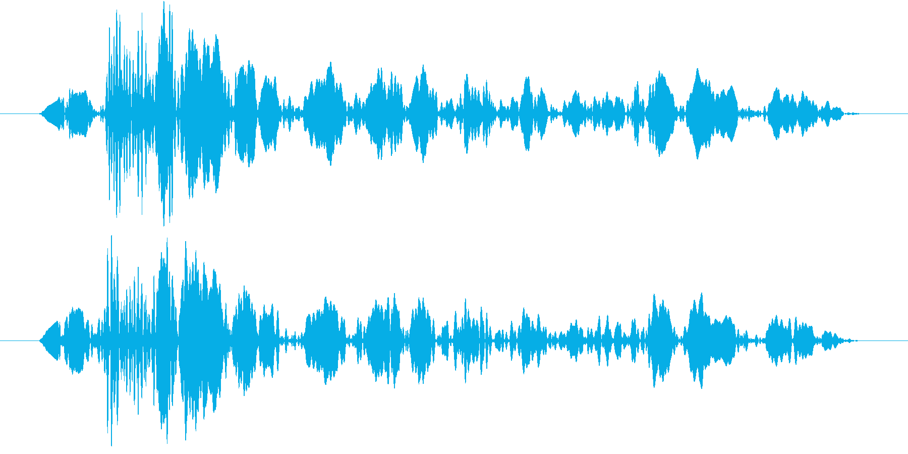 ショッキングなシーンにマッチする効果音…の再生済みの波形