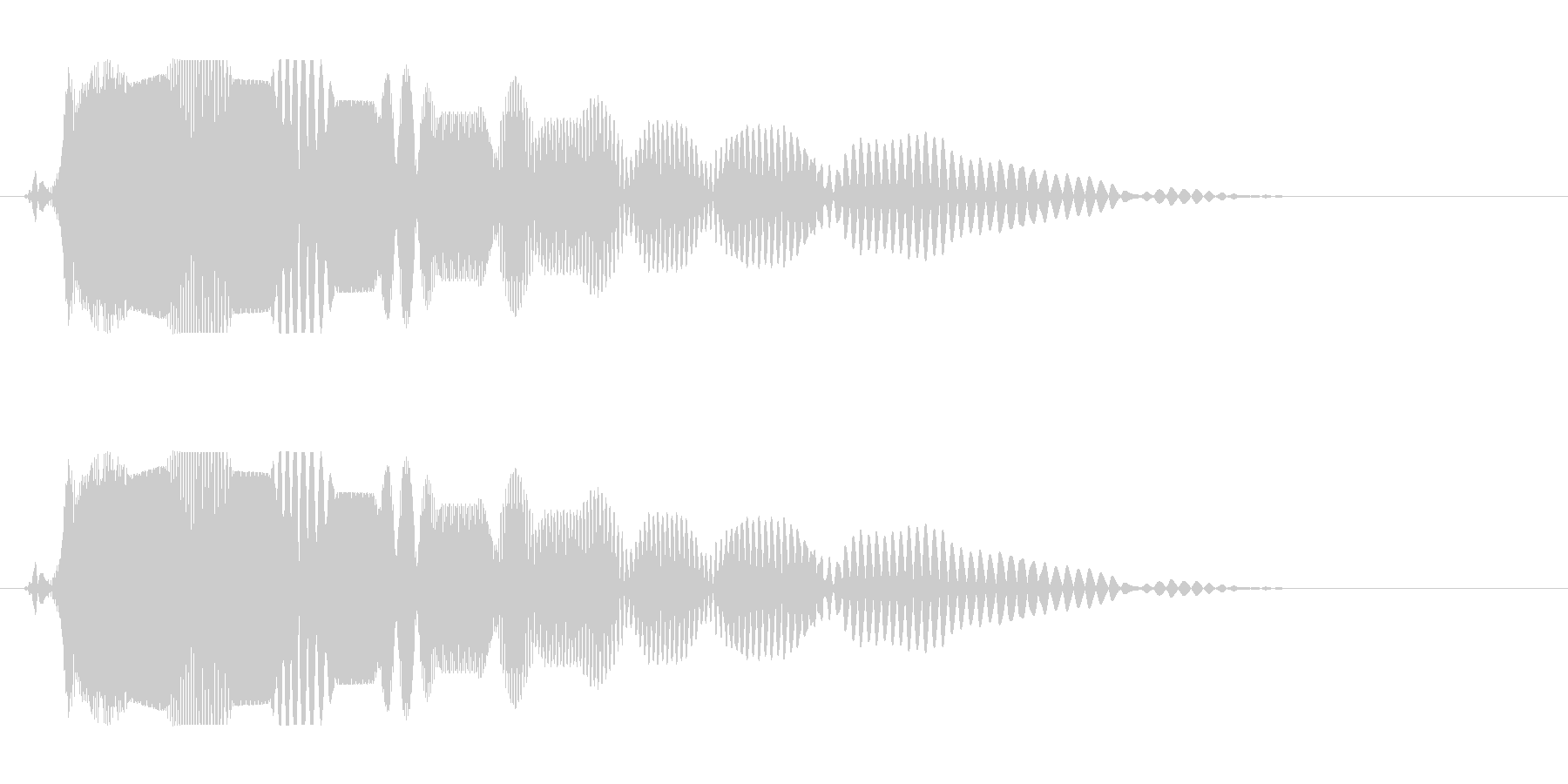 ピュン(物が高速で移動する音)の未再生の波形