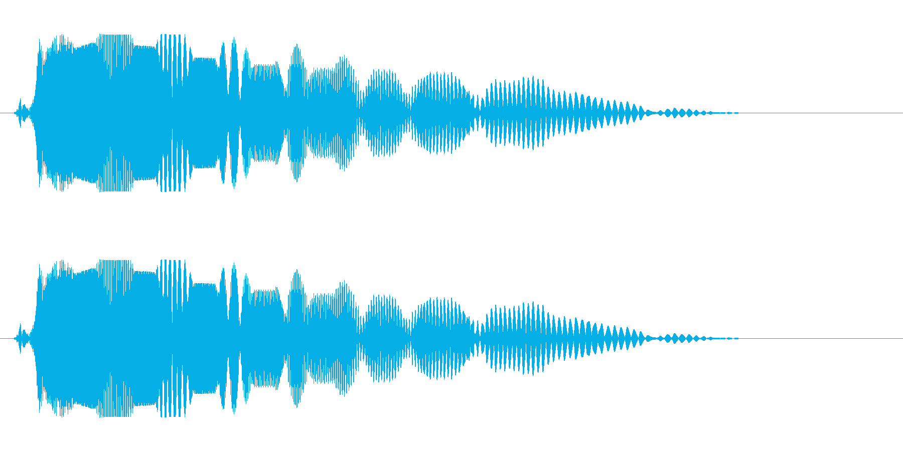 ピュン(物が高速で移動する音)の再生済みの波形