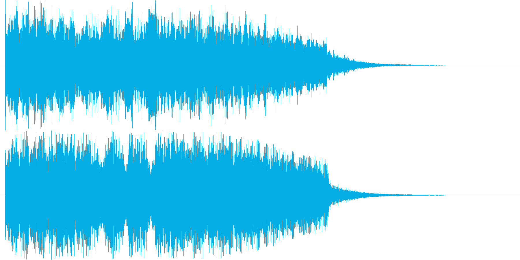 勢いのあるジングル曲の再生済みの波形