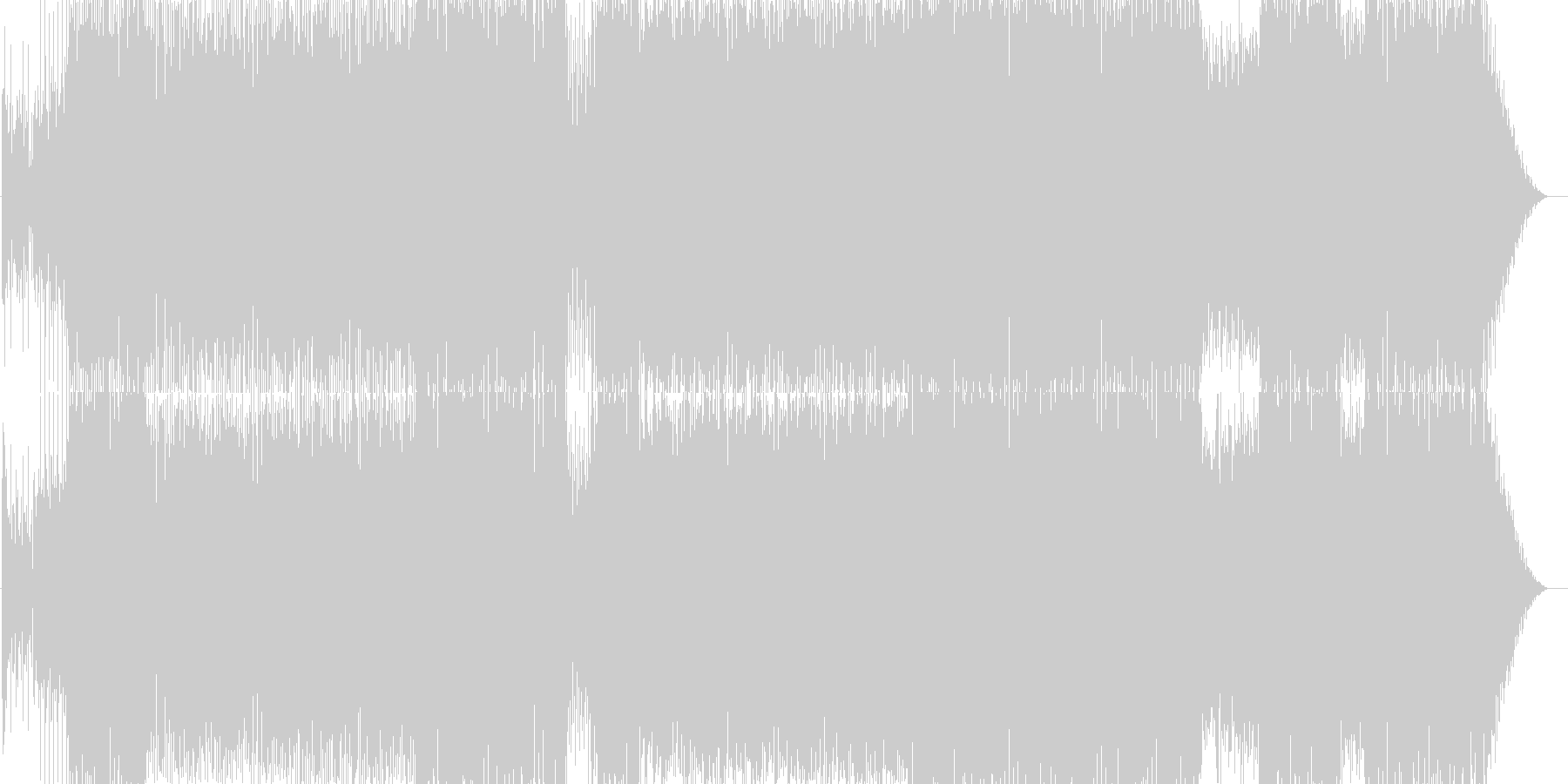 おしゃれで爽やかな曲です。ハウス系の未再生の波形