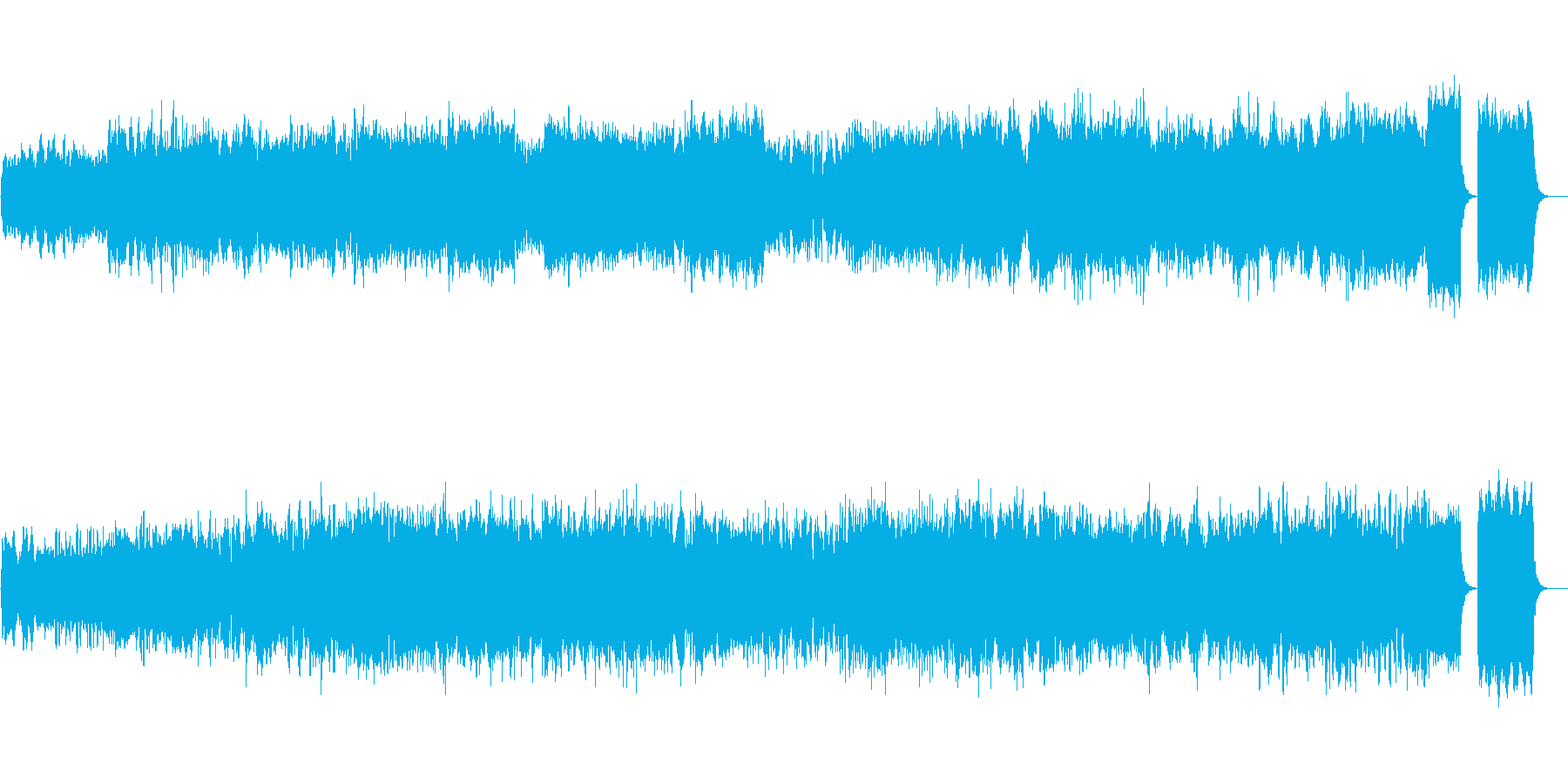 バッハの小フーガト短調を高音質で!の再生済みの波形