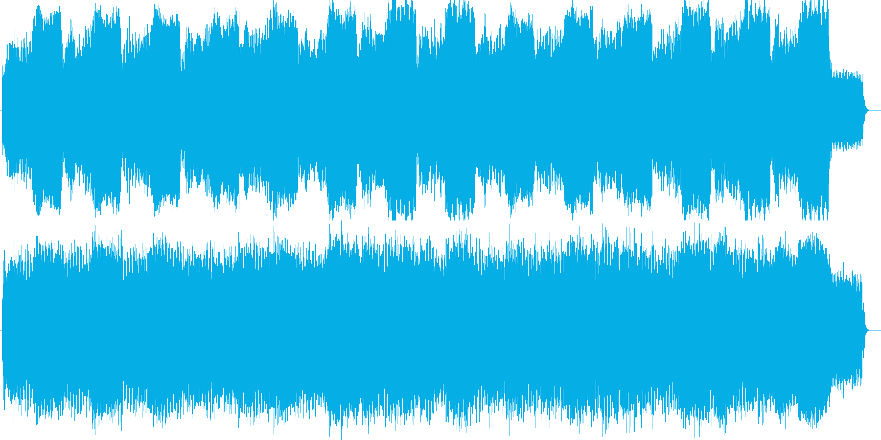 雪解けのようなヒーリングシンセサイザー曲の再生済みの波形