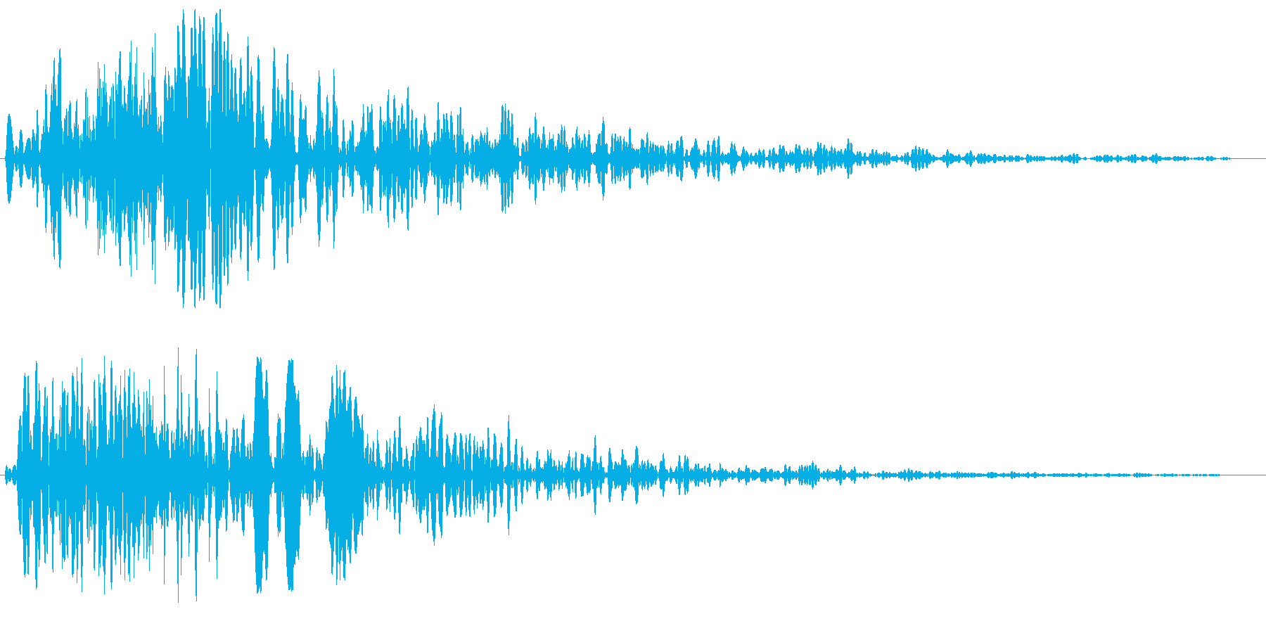 硬いものを切り裂くようなスピード音の再生済みの波形