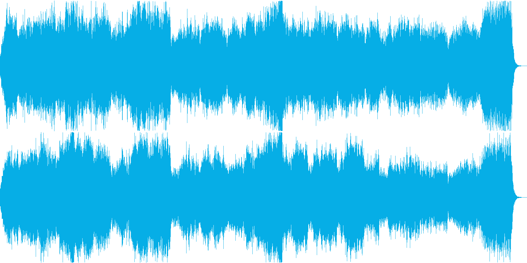 ストリングスを主とした壮大なオーケストラの再生済みの波形