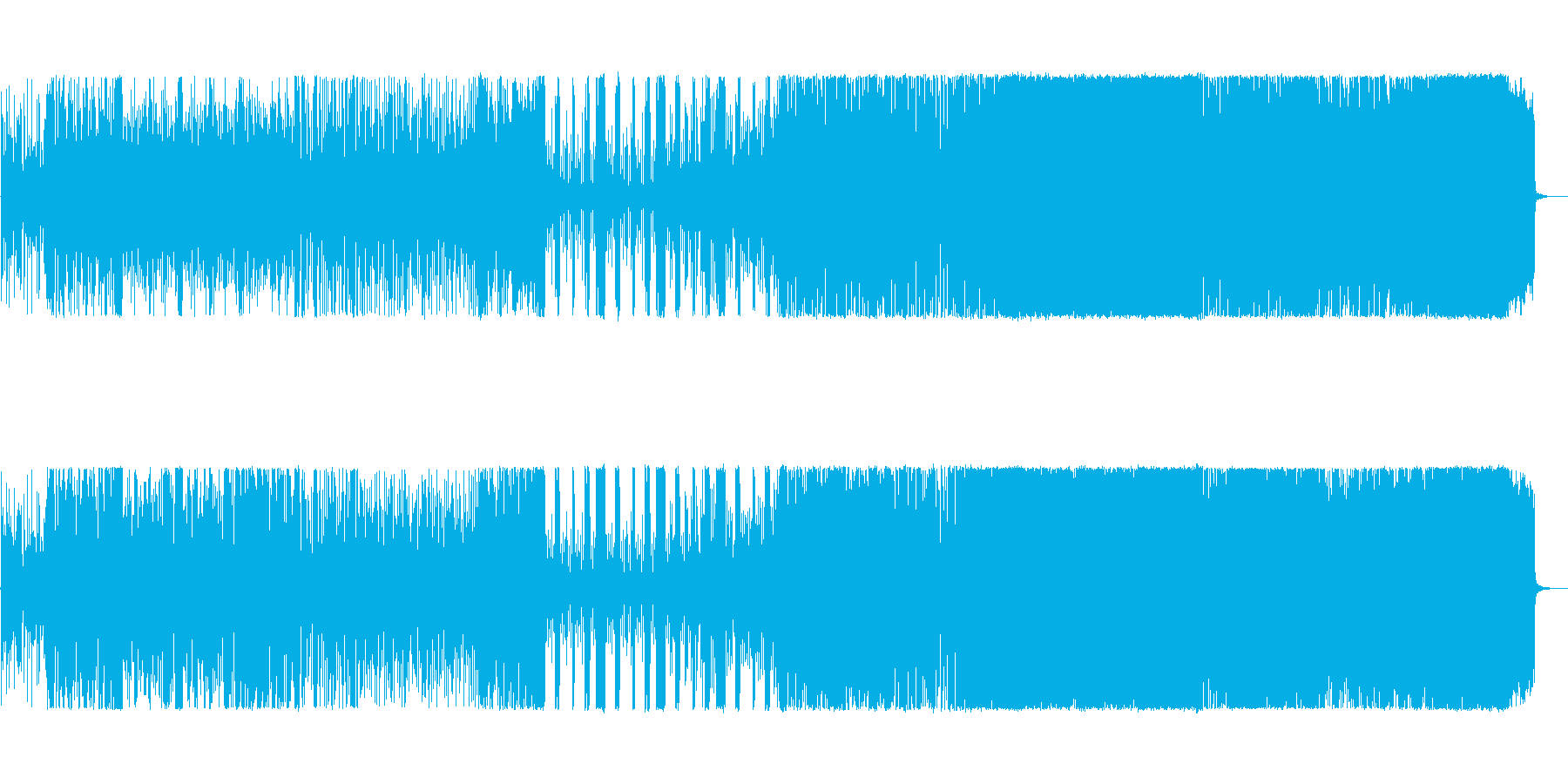 期待感をあおるノリのいいオシャレな曲の再生済みの波形