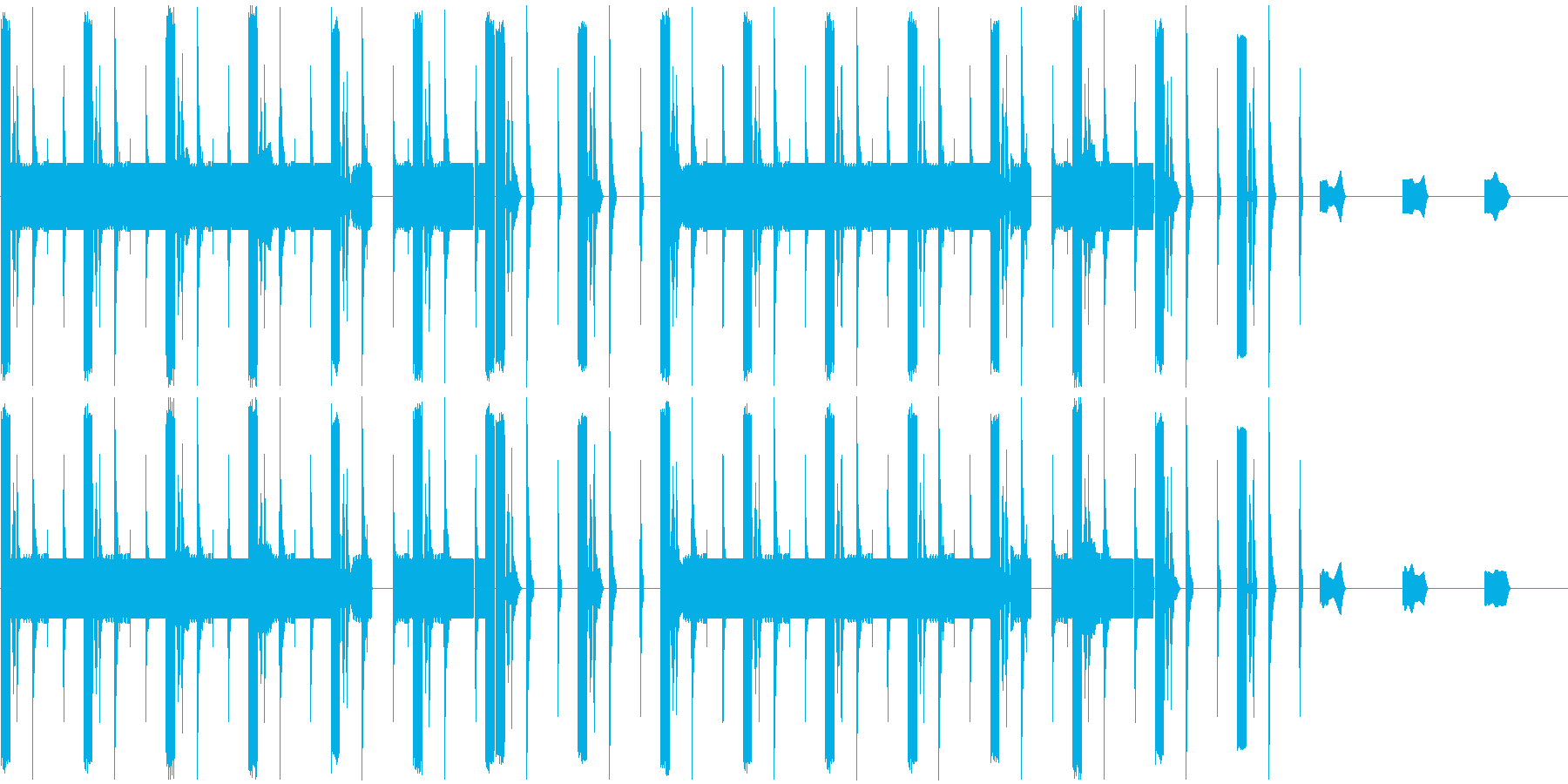 変わった曲ですの再生済みの波形