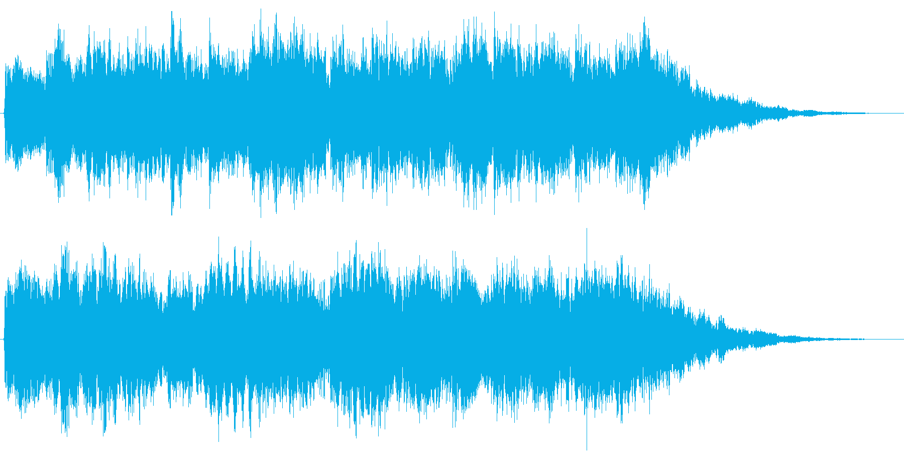ティトンティトン・・・上がっていくベル音の再生済みの波形