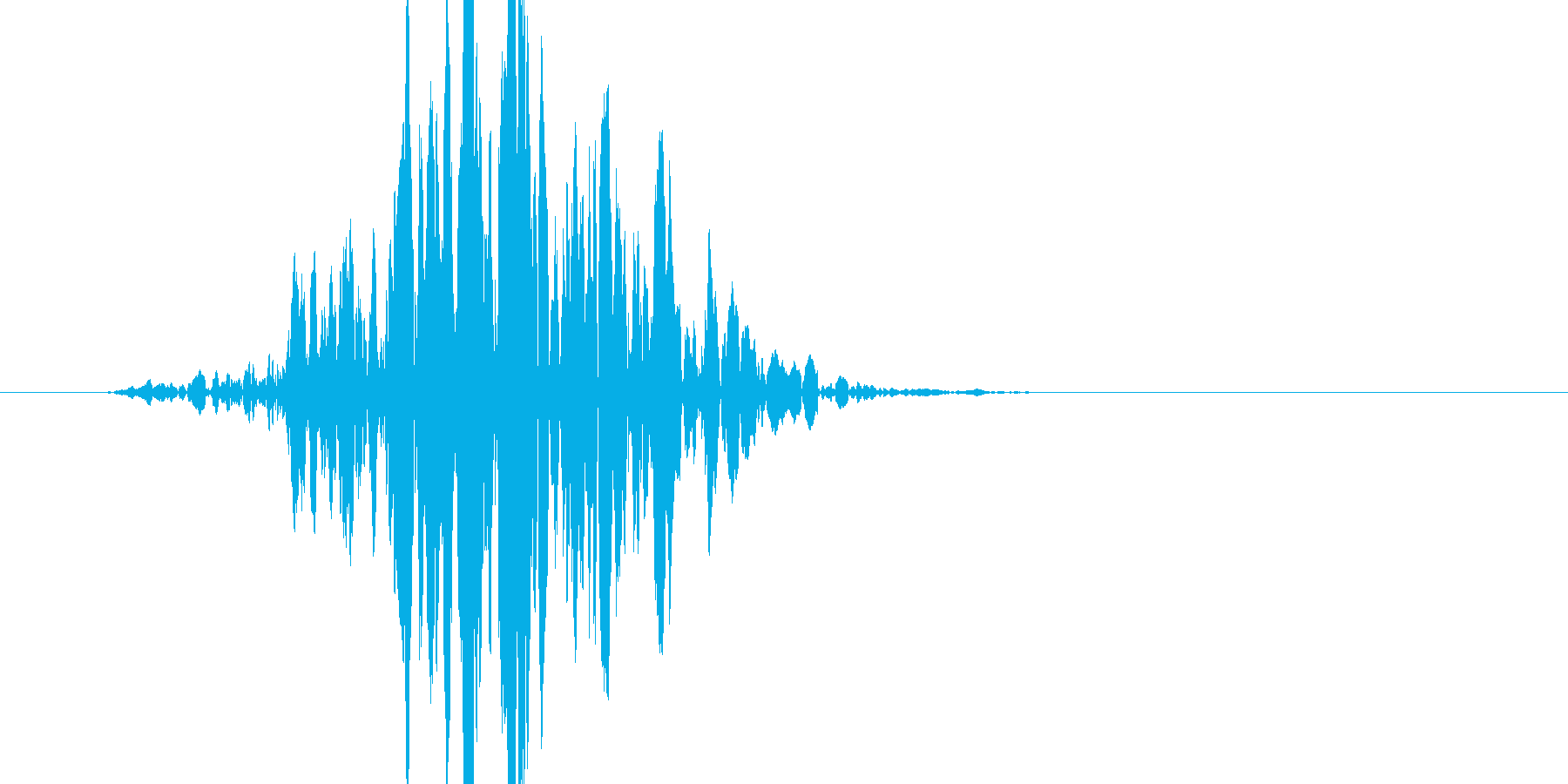 少し迫力が有るバット素振り音です。の再生済みの波形
