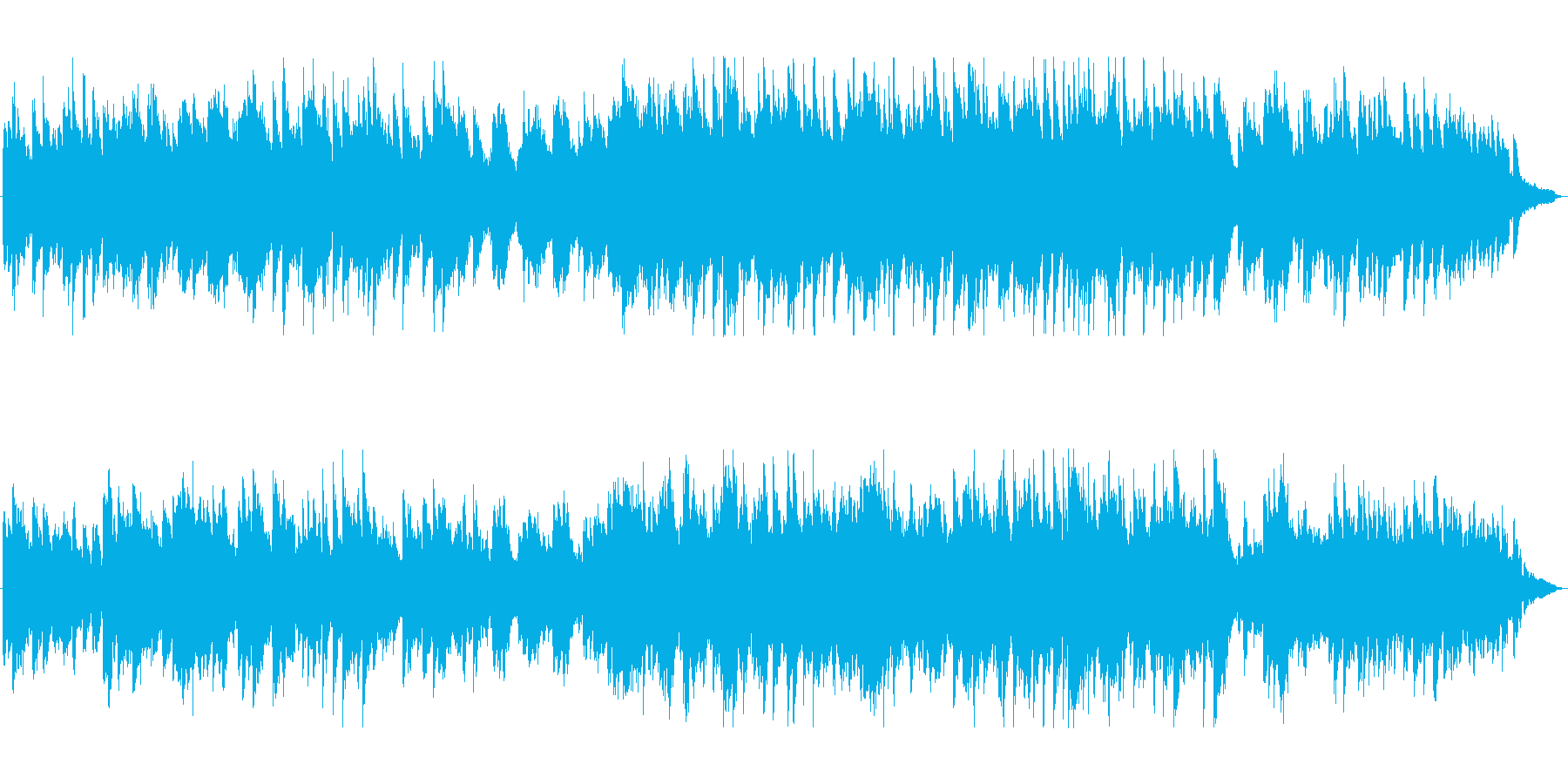 おだやかな春風を思わせる曲の再生済みの波形