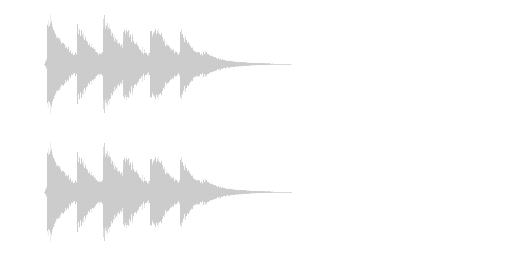 連続ヒットする攻撃音です。の未再生の波形
