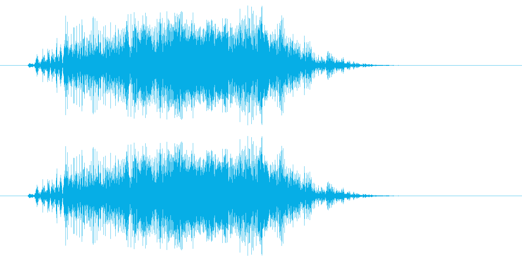 チャックの開け閉め音の再生済みの波形