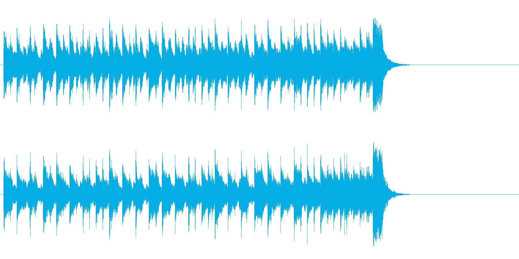 和やかなポップ BGM(イントロ)の再生済みの波形