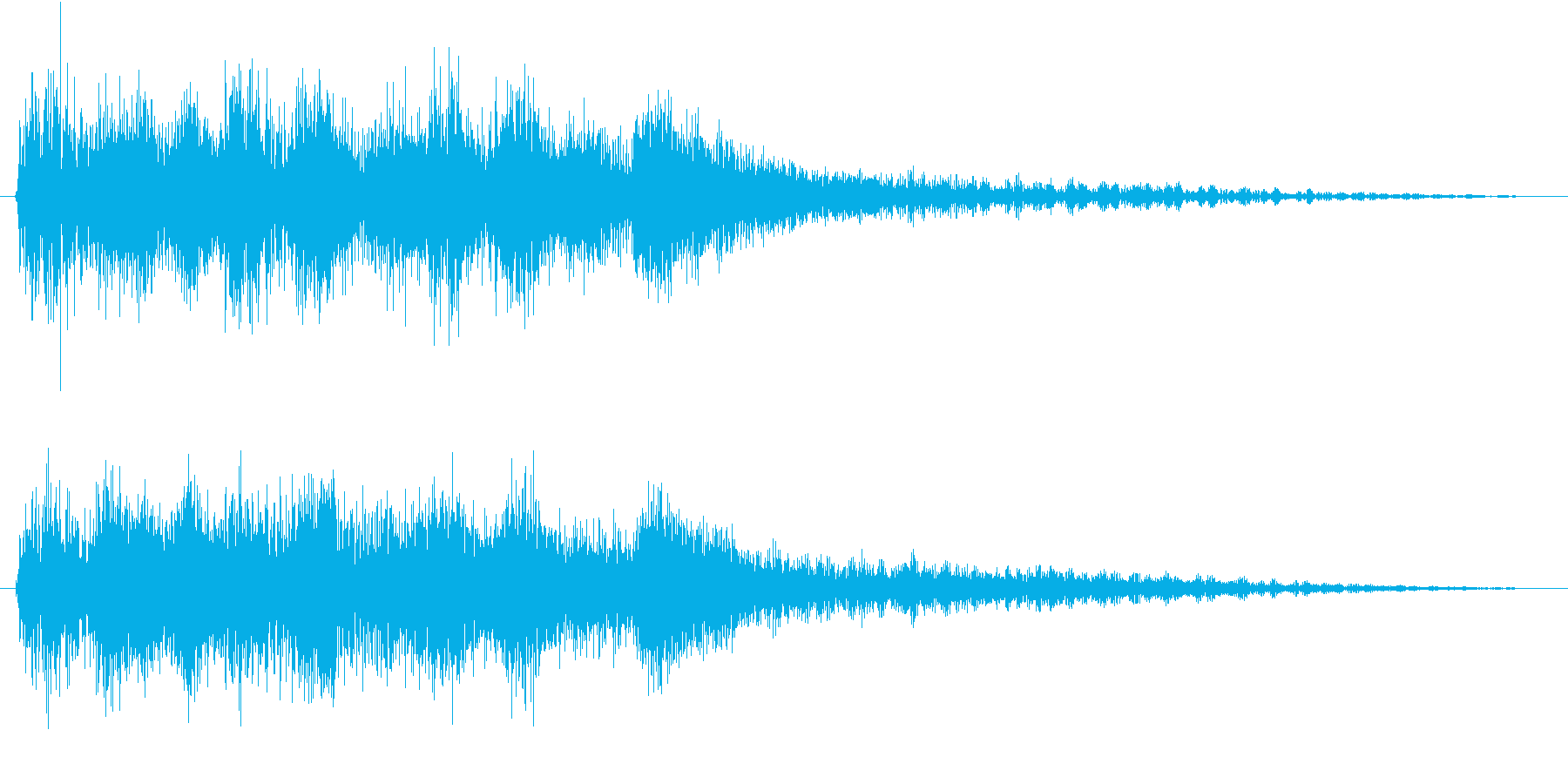 クラシックなイベント達成音ジングル8の再生済みの波形