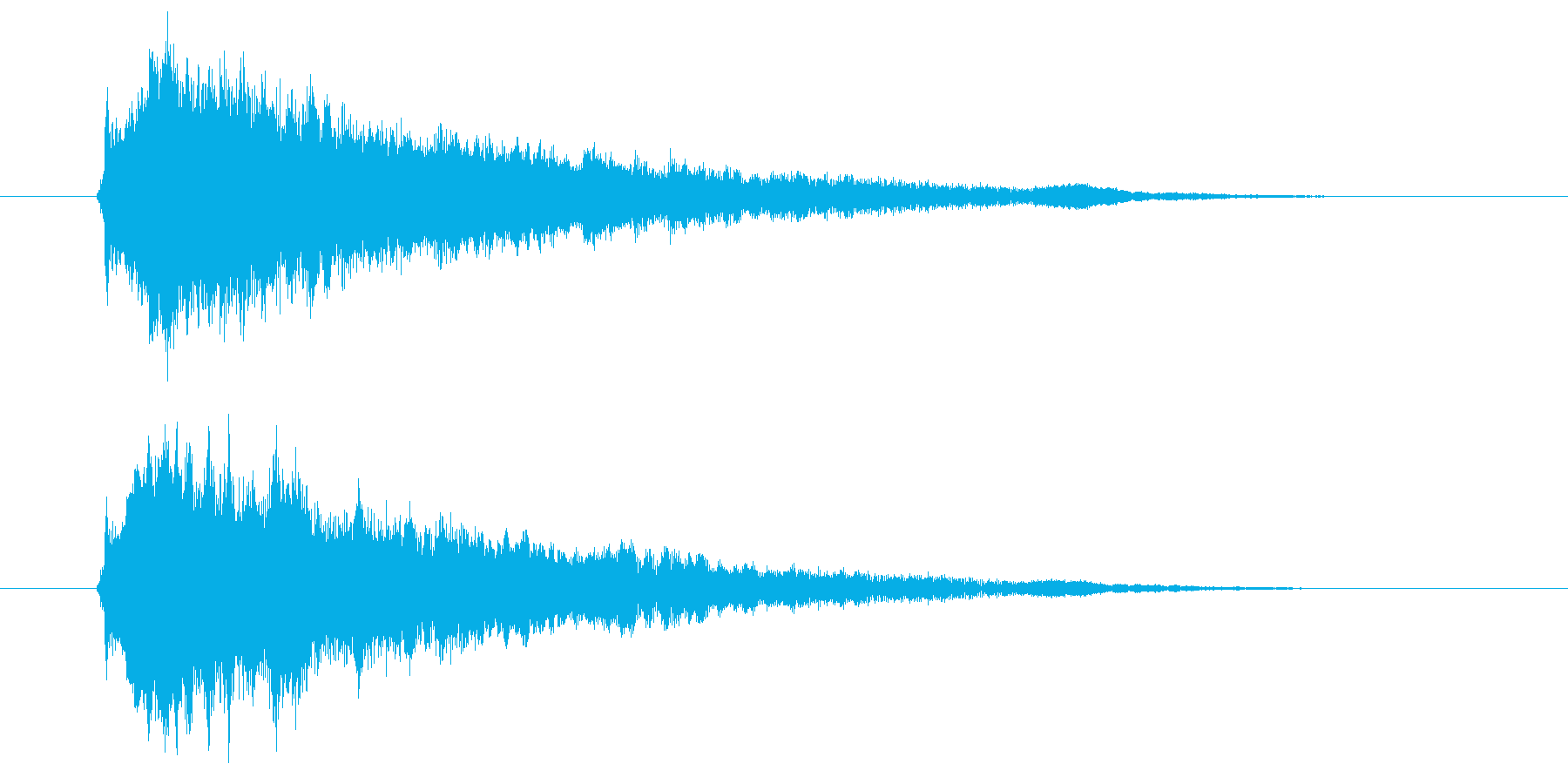 ゲームセレクト音などに使える近未来的SEの再生済みの波形