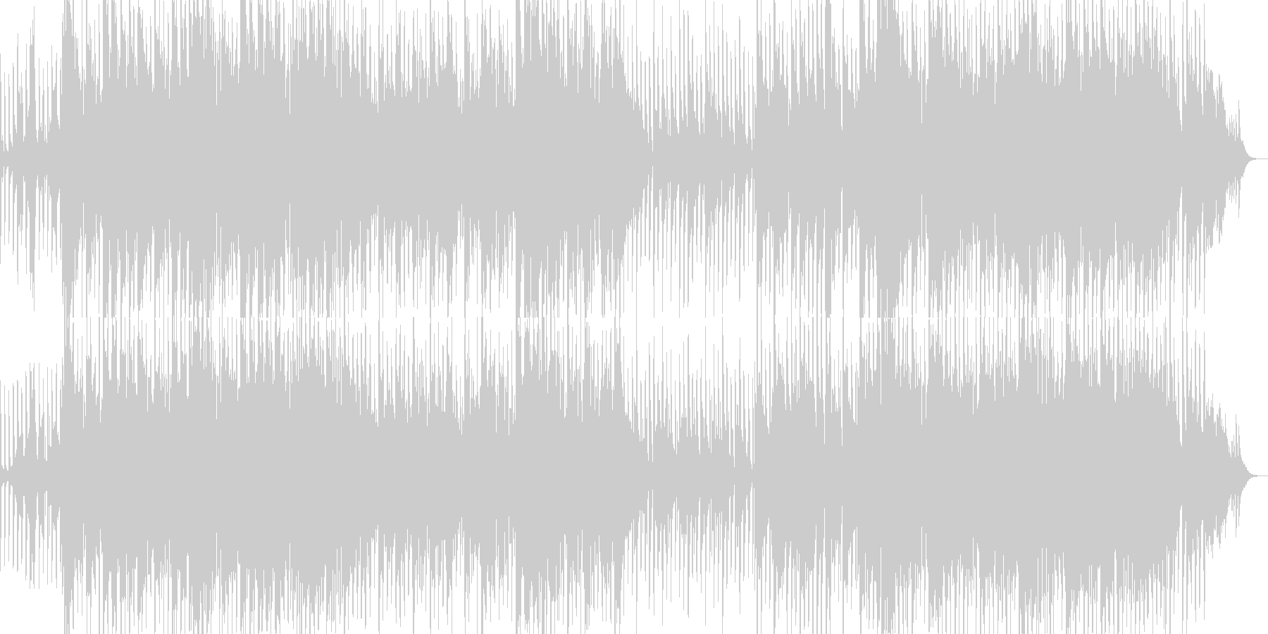 テンポの良い勇壮な曲の未再生の波形