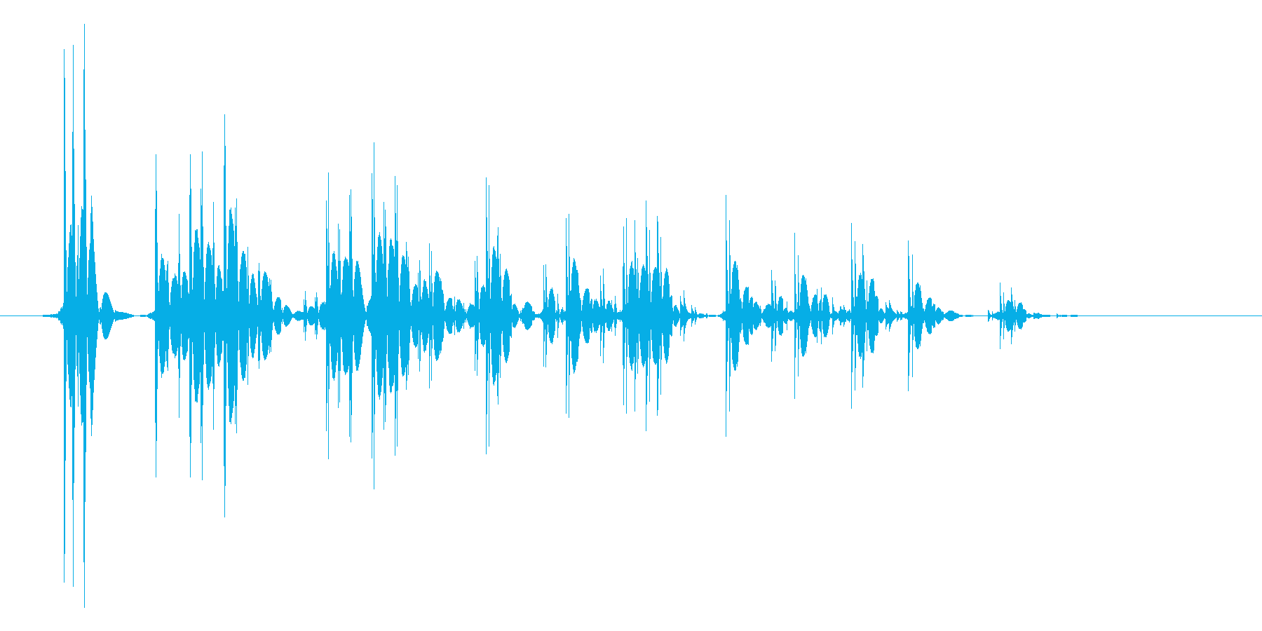ゲーム(ファミコン風)爆発音_019の再生済みの波形