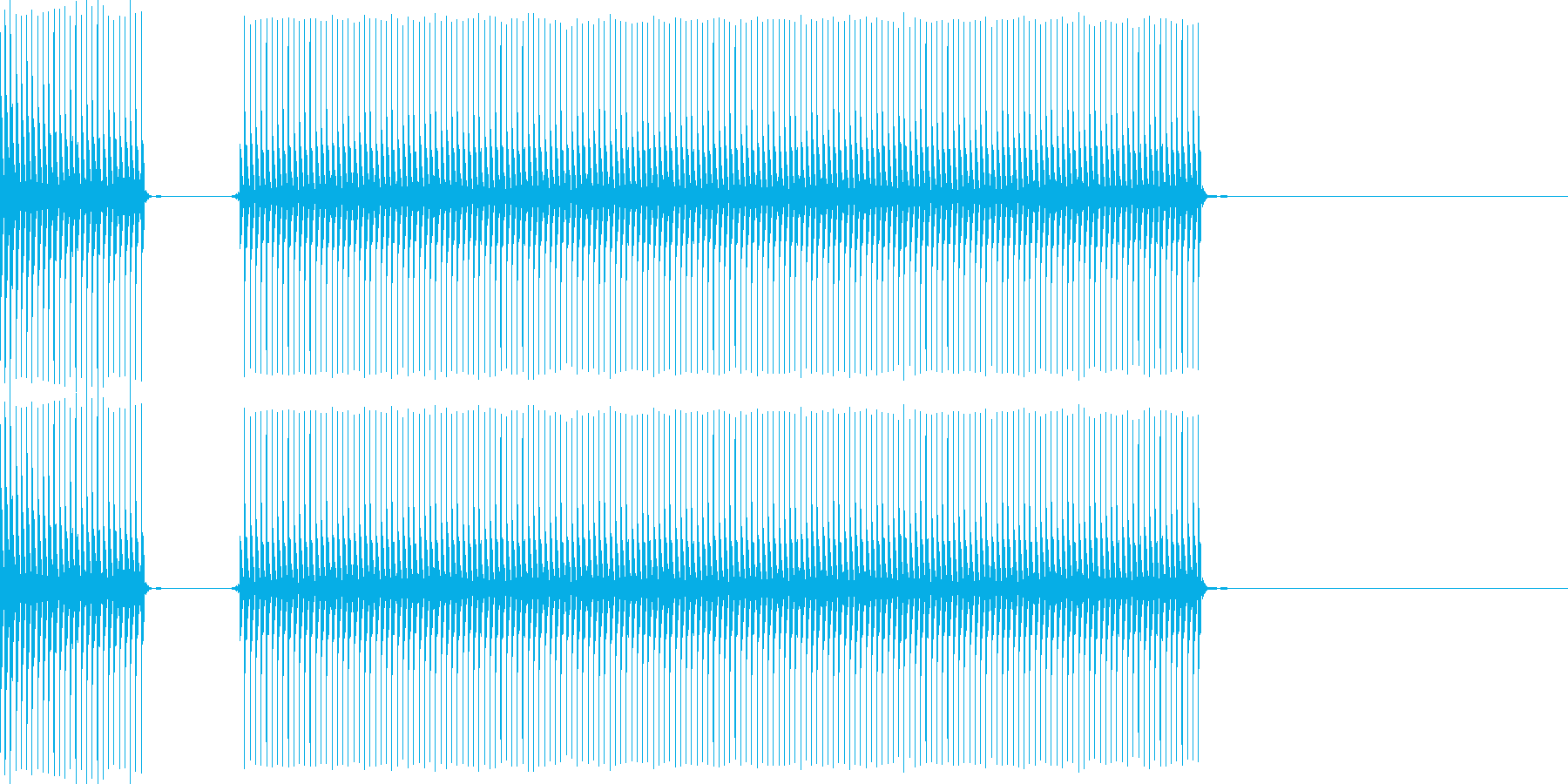 クイズなどの「ブブー」という不正解の音…の再生済みの波形