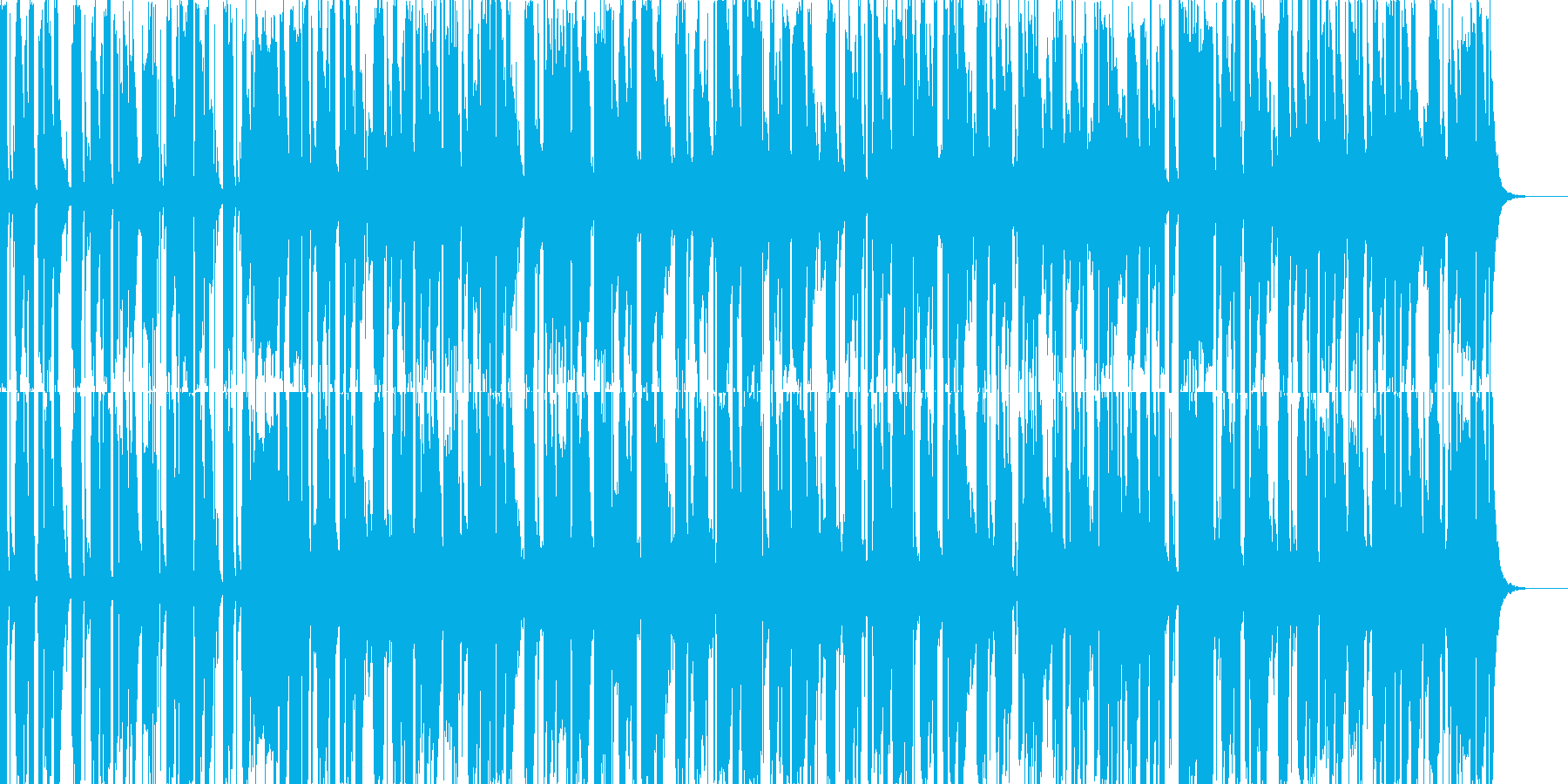 子供向けのわんぱくなBGMの再生済みの波形