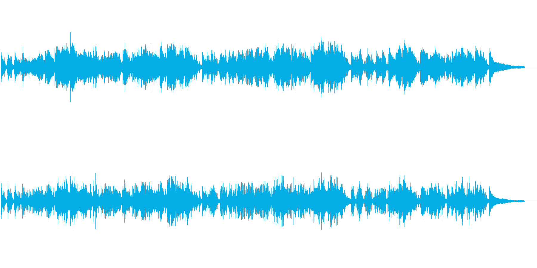 やや日本的な旋律のしっとりピアノソロ楽曲の再生済みの波形