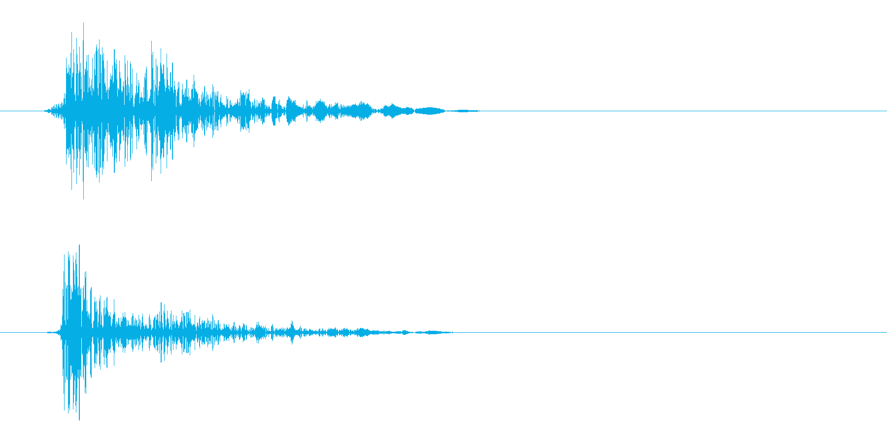 パシッ(ウィップ音)の再生済みの波形