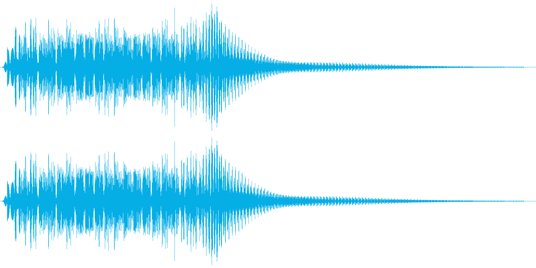 ブニュン。はね返る・踏みつける音(低)の再生済みの波形