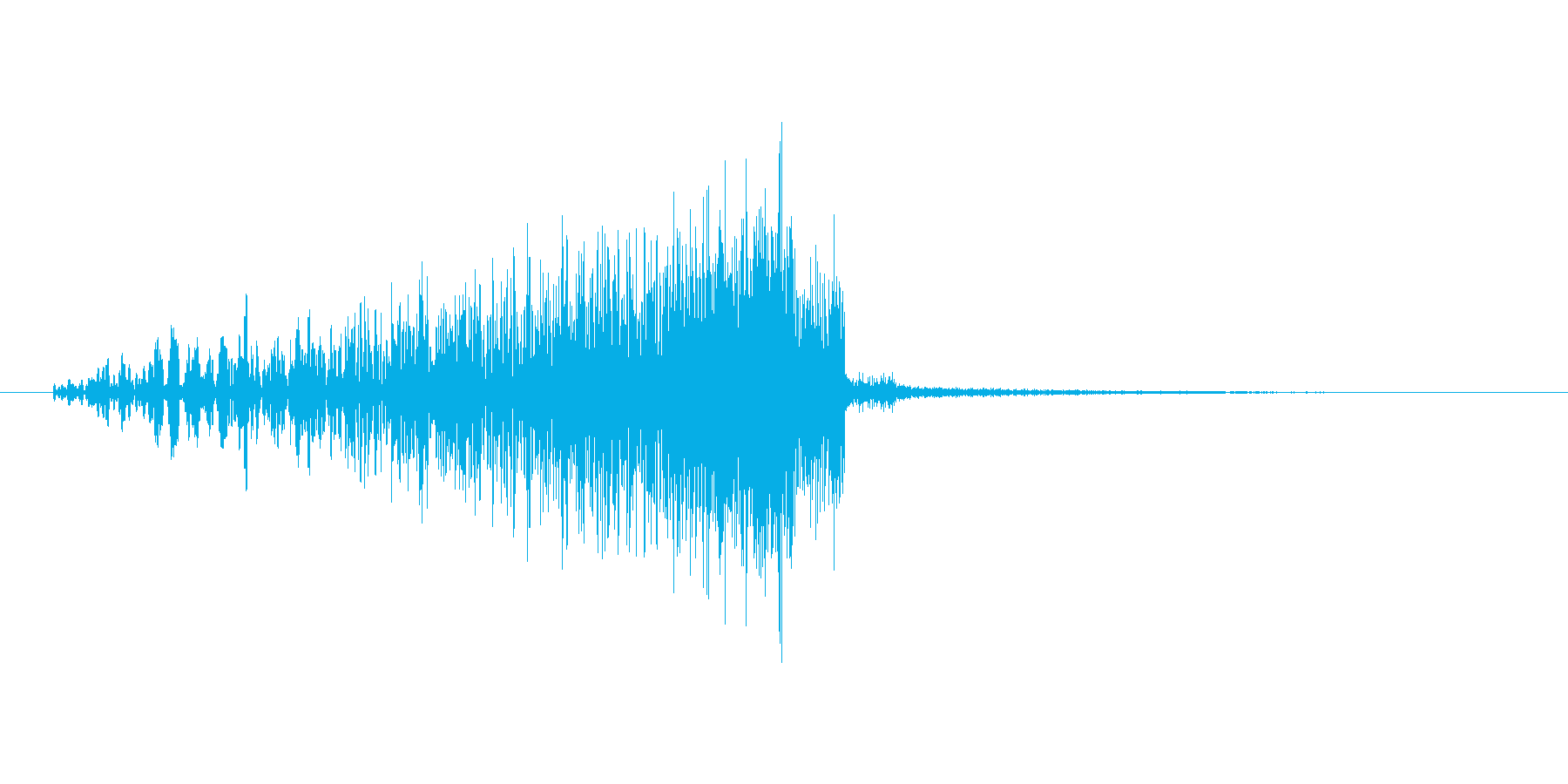 リバース音の再生済みの波形