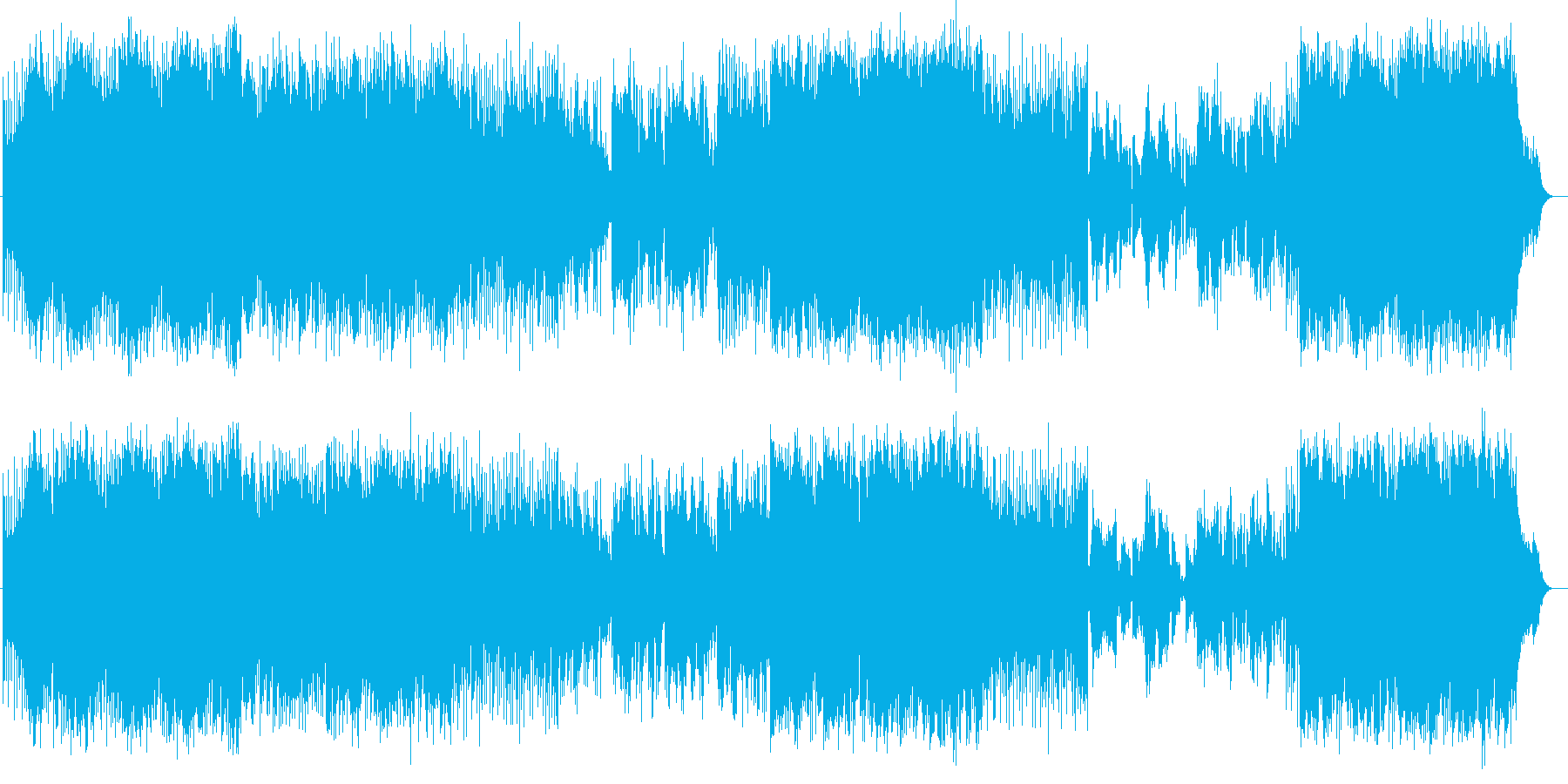 ダンサブルでメロディアスな哀愁のある曲の再生済みの波形