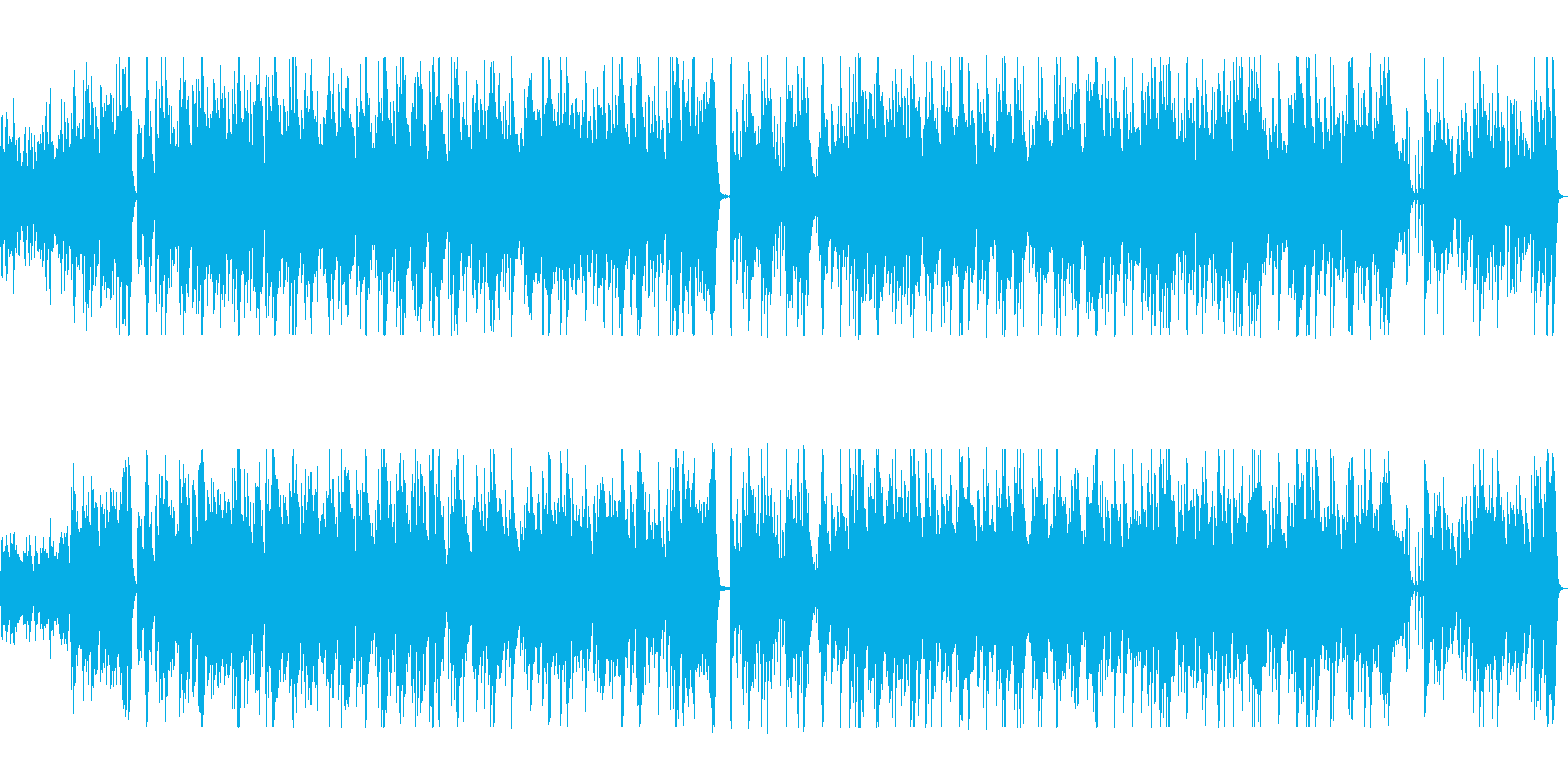 アコースティックギターの陽気なCM曲の再生済みの波形