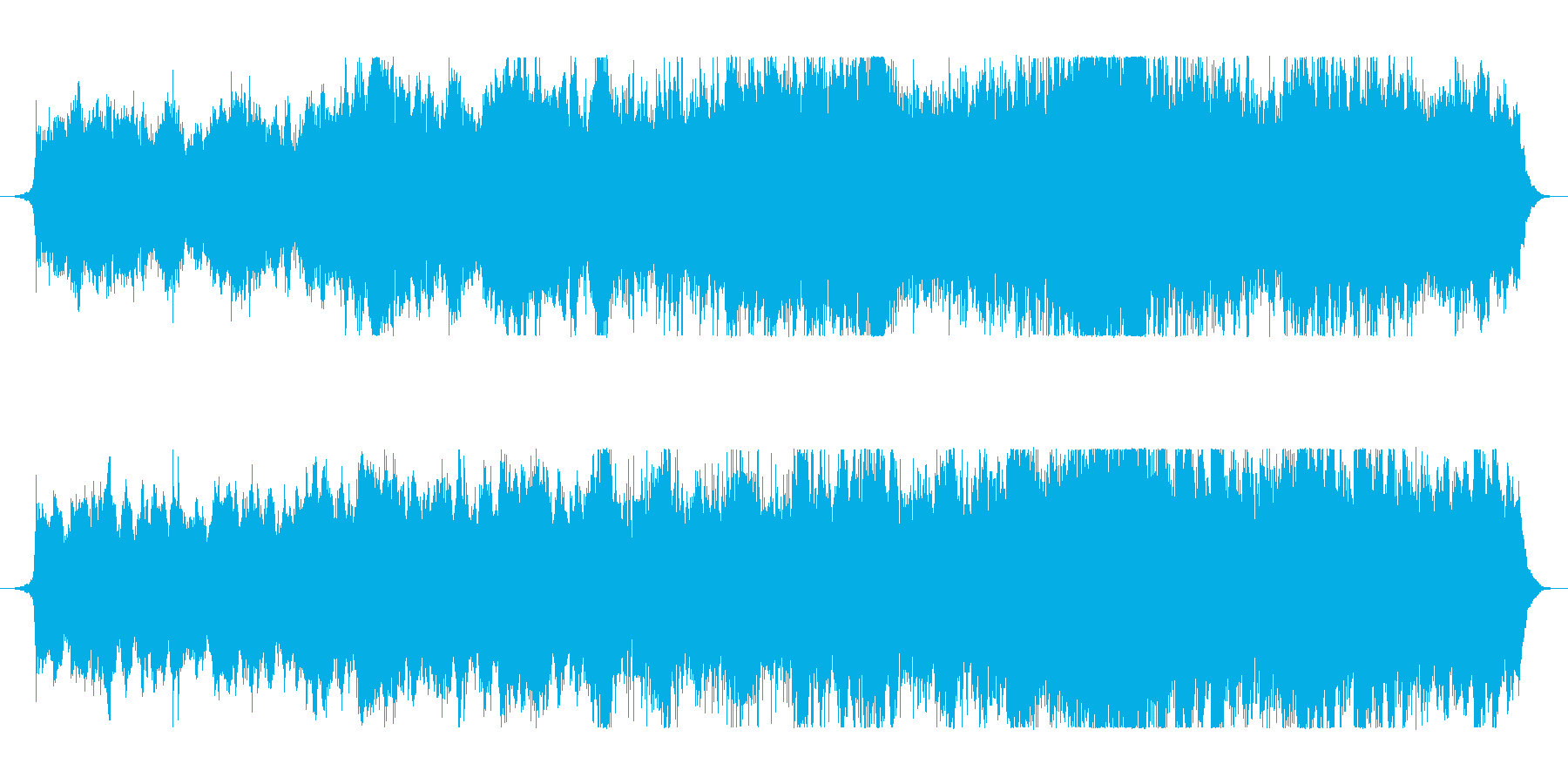 勇ましく雄大なオーケストラ曲の再生済みの波形