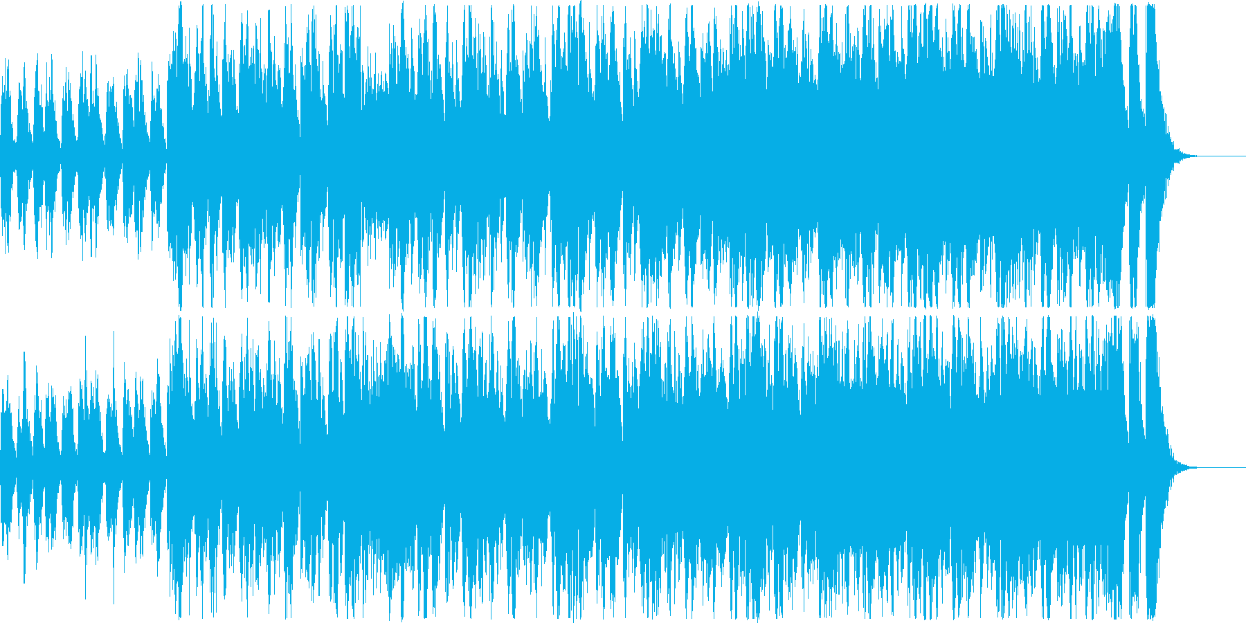 予告向け重々しい雰囲気のオーケストラ楽曲の再生済みの波形