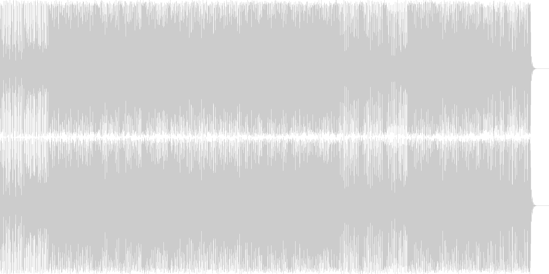リズミカルでおしゃれな感じのBGMの未再生の波形