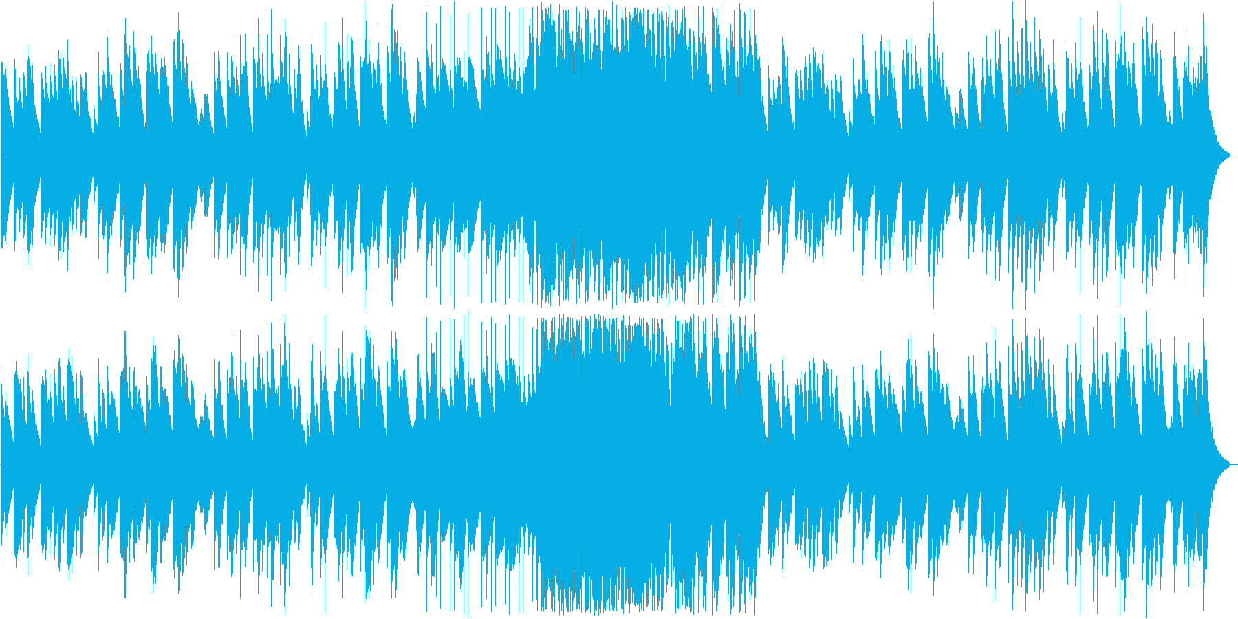 静かで幻想的な鉄琴(ベル)の曲の再生済みの波形