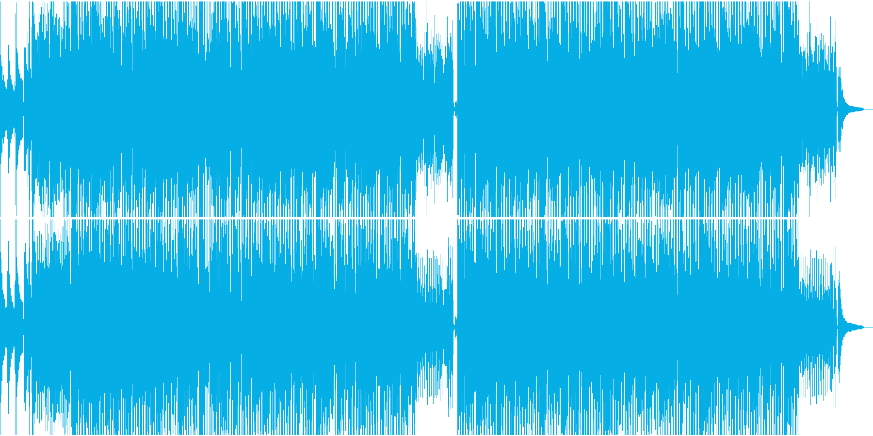 ゆったりとしたボサノバの再生済みの波形