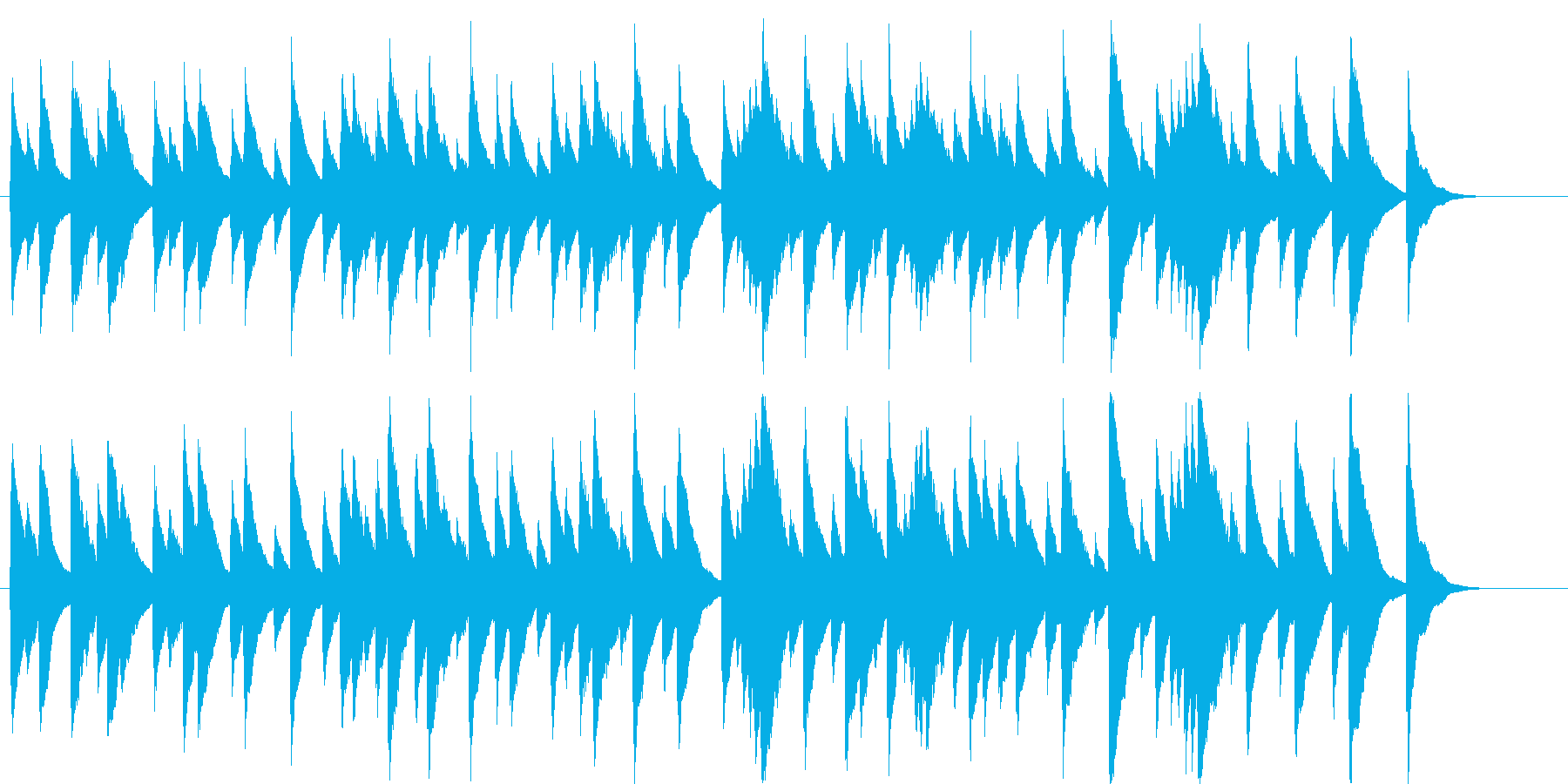 オルゴール楽曲です。24bit,48k…の再生済みの波形