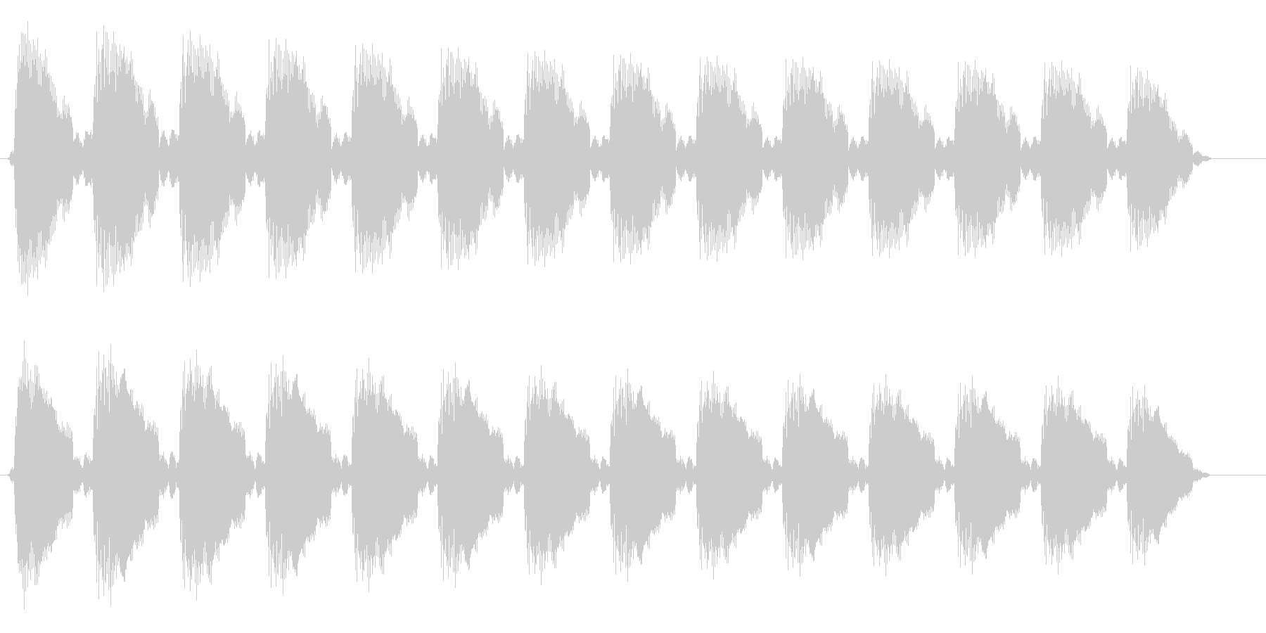 キレのある音が連続する効果音の未再生の波形