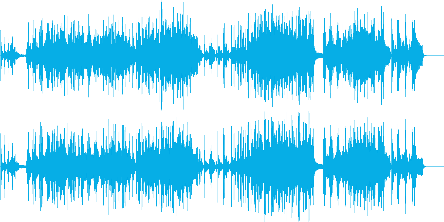 清々しいピアノ曲の再生済みの波形