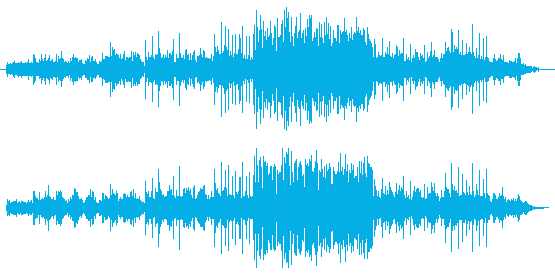 人の気配のない静かな森をイメージした曲…の再生済みの波形