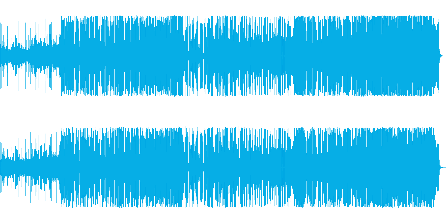 低音がかっこいいEDMの再生済みの波形