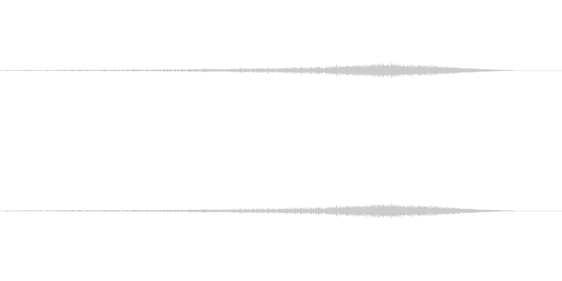 シュー:矢印が上昇するような音の未再生の波形