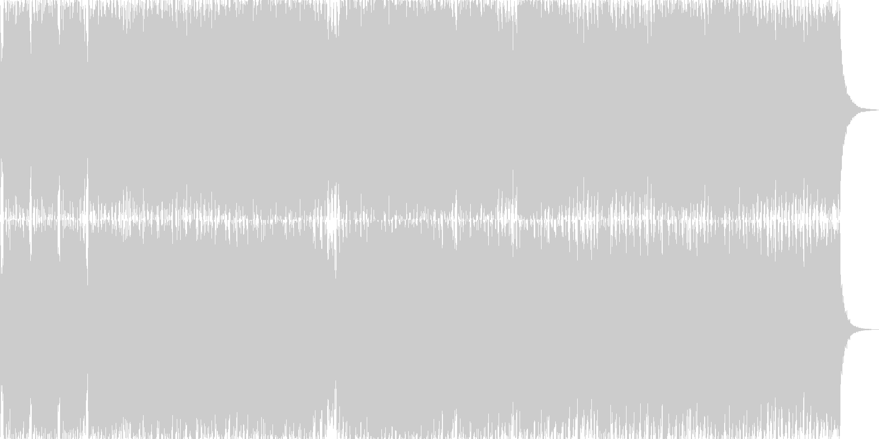 スピード感のあるオープニング曲ですの未再生の波形