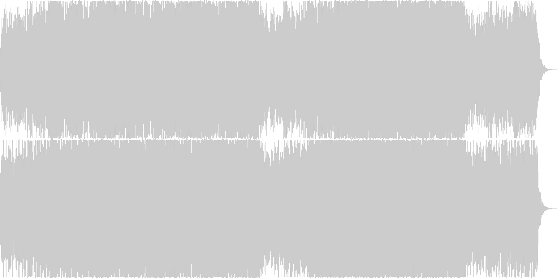 シンセパッドが醸し出すリラックス曲の未再生の波形