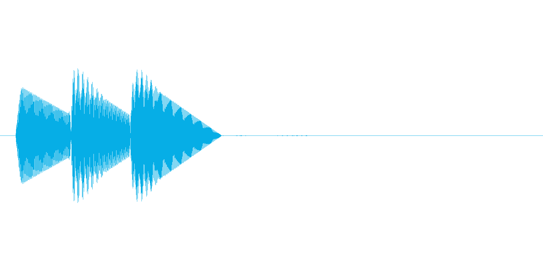 8bitのシステム音ピロン↑低音の再生済みの波形