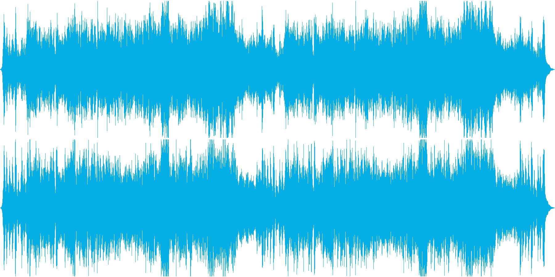 勇壮なオーケストラの行進曲の再生済みの波形