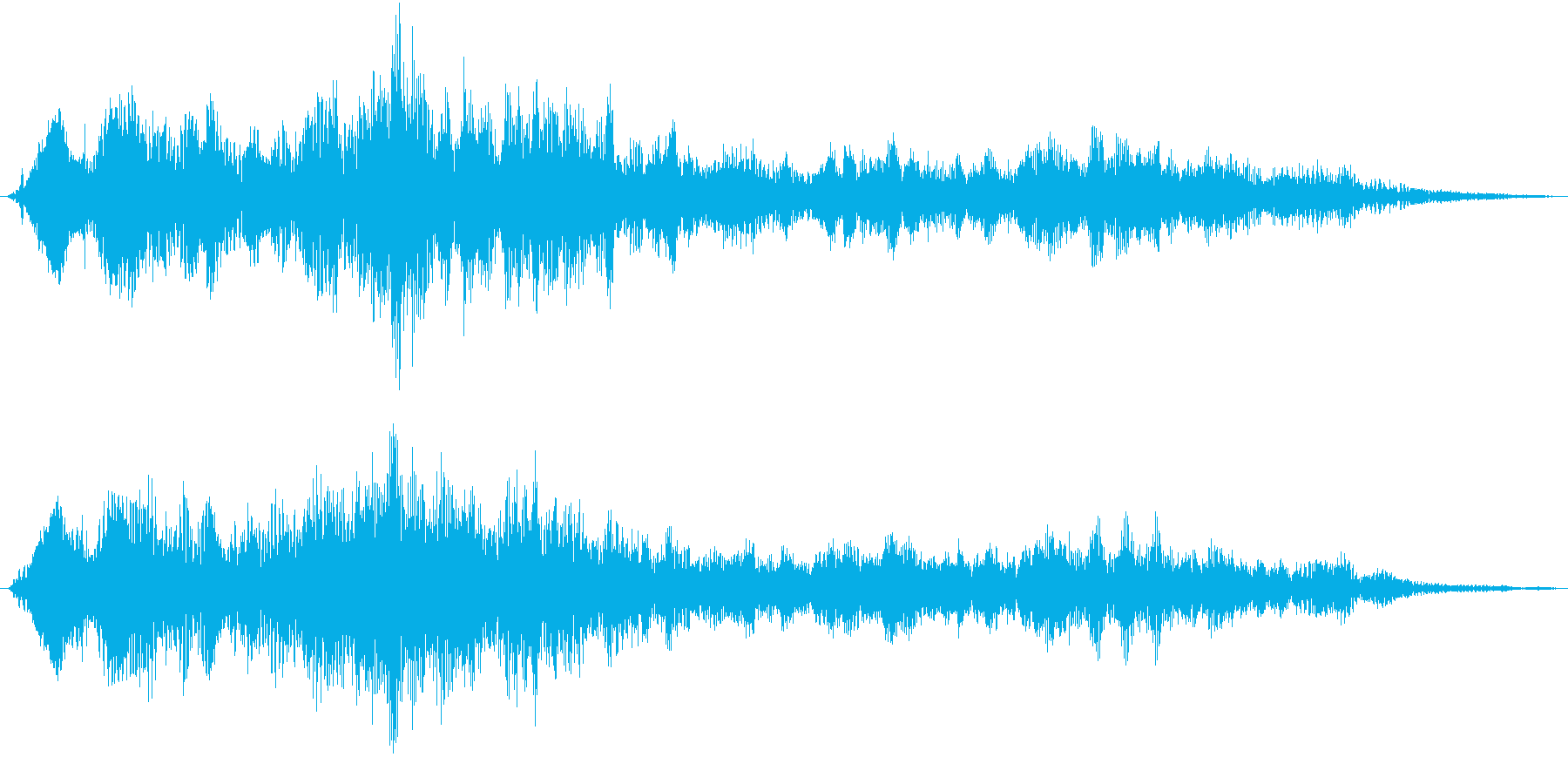 エフェクティブな効果音です。の再生済みの波形