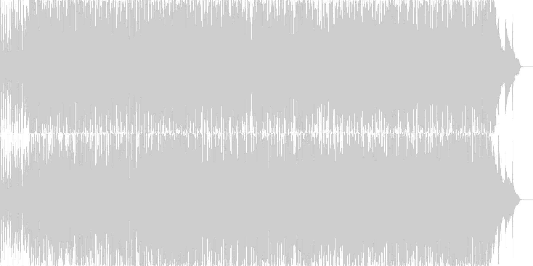 ピアノ・ソロがメインの疾走感あふれる曲の未再生の波形