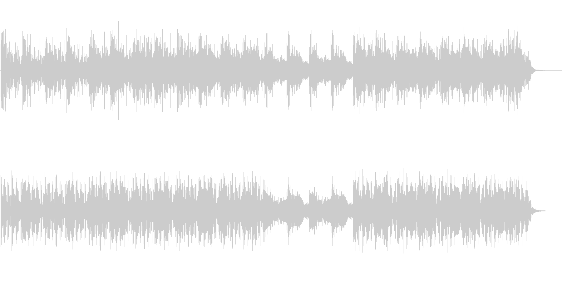映像向けニューエイジ系のBGM(WAV)の未再生の波形
