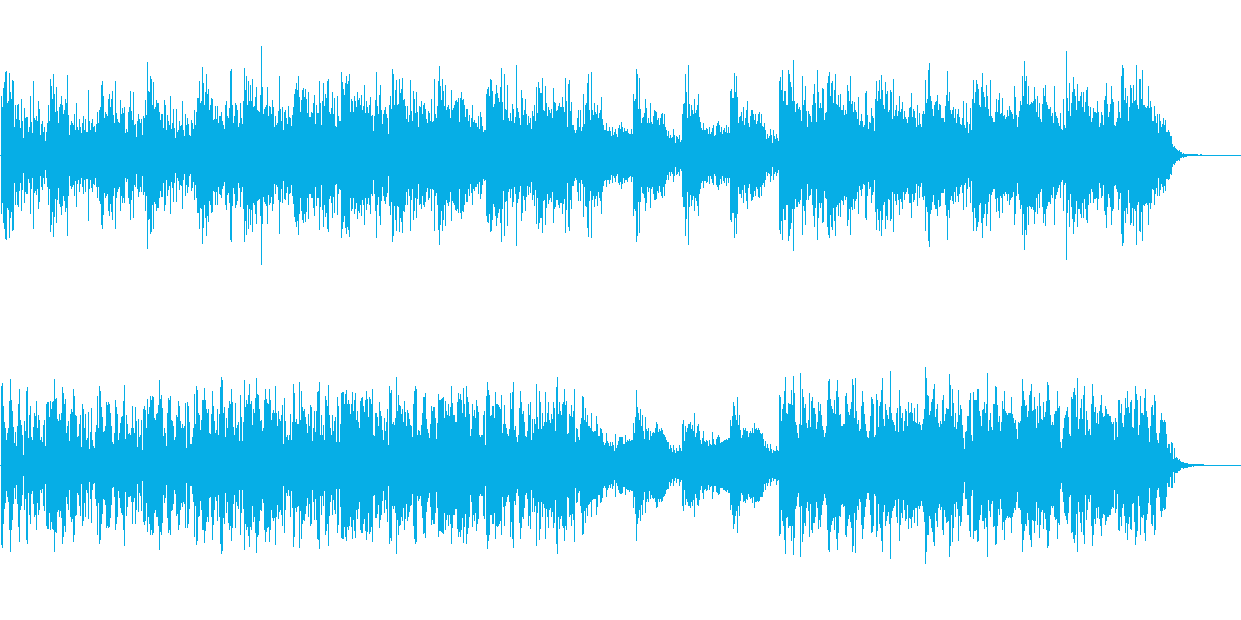 映像向けニューエイジ系のBGM(WAV)の再生済みの波形