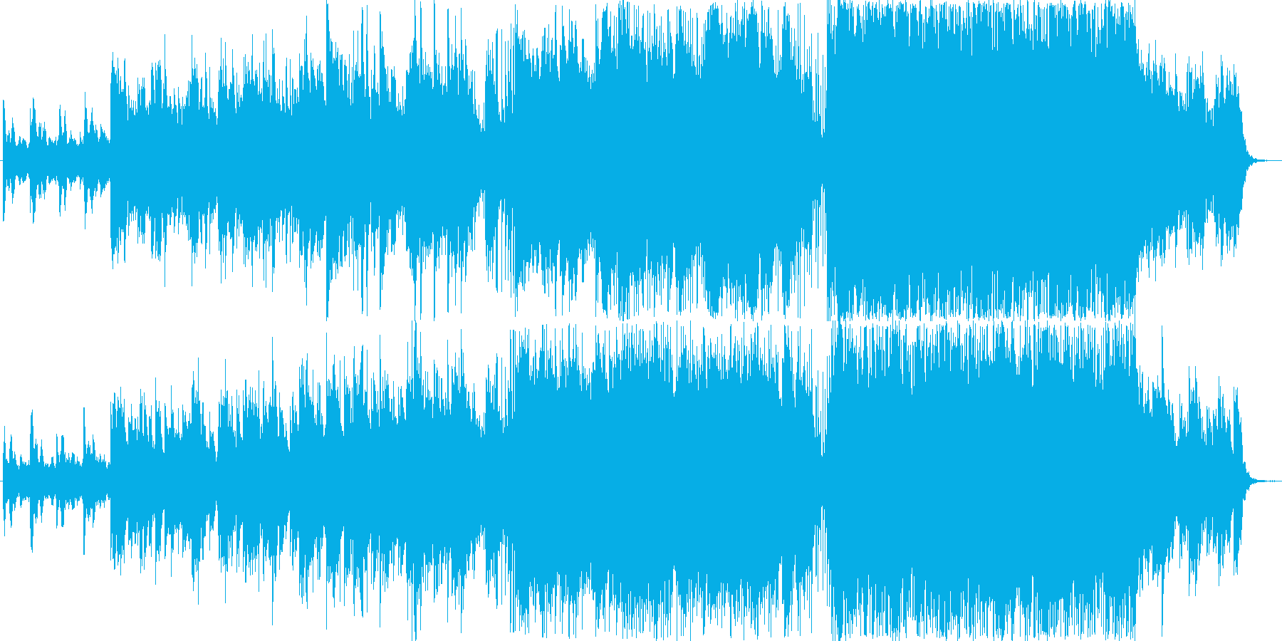 映像向けの爽やかでアコースティックな曲の再生済みの波形