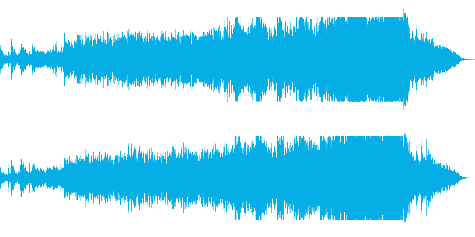 ハスキーな歌声と低音打楽器が特徴の楽曲の再生済みの波形